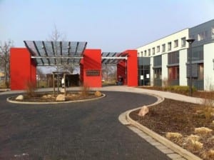 De ingang van het Mittelweser Krankenhaus in Nienburg.