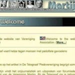 Screenshot van de website van Martijn