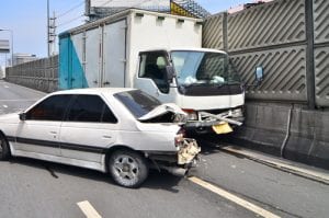 Ongeluk met vrachtwagen